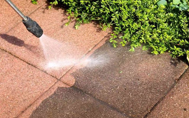 Pressure Washing in progress